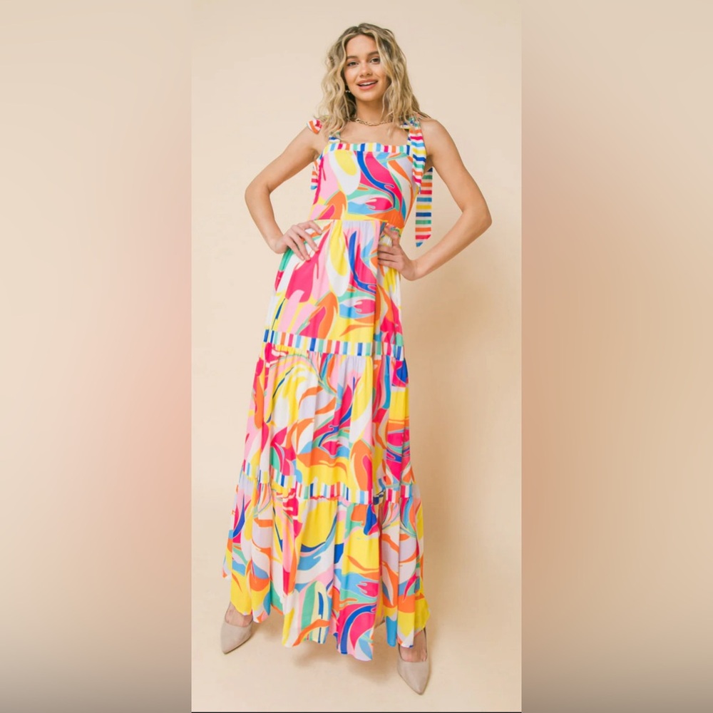 Flying tomato rainbow maxi dress